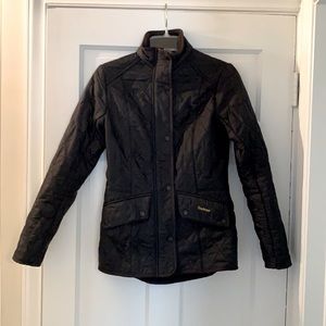 Black quilted Barbour size 4